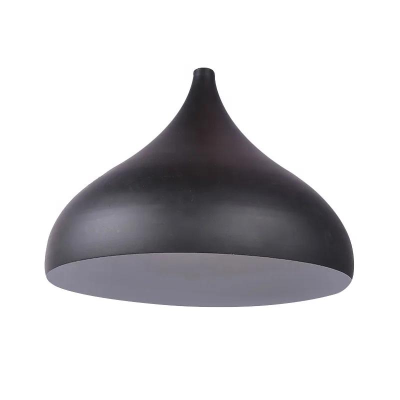 Contemporary decoration metal stainless steel black lampshade dust cover