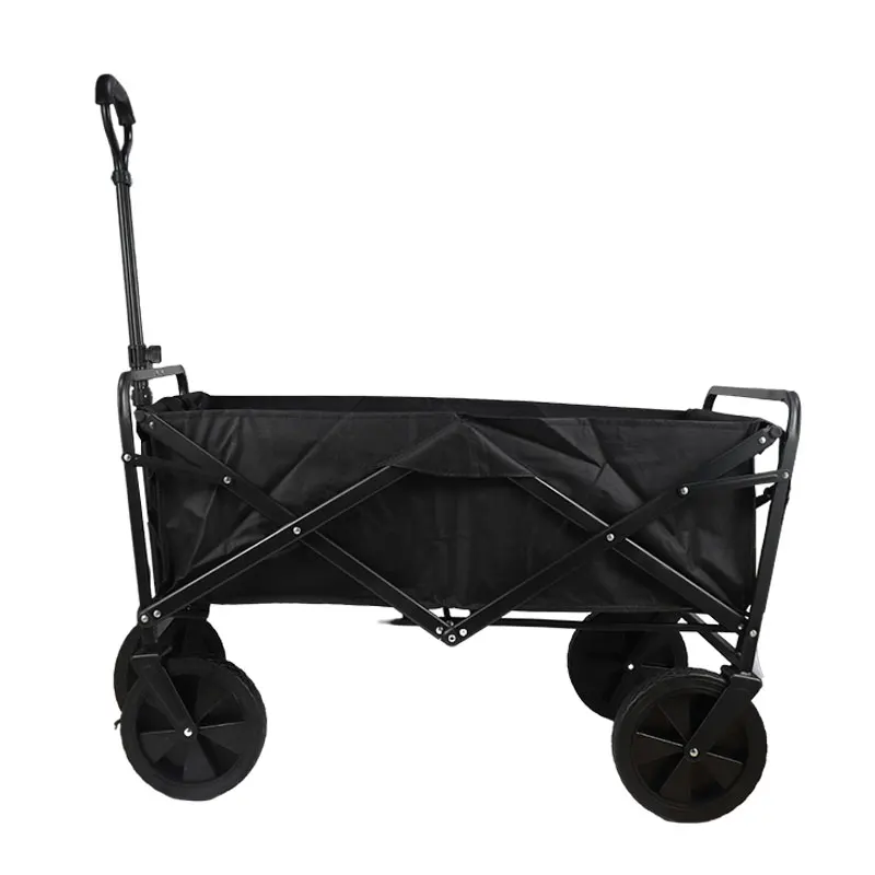 8 Inch Narrow Wheel Outdoor 4 Wheels Collapsible Cart  Folding Wagon