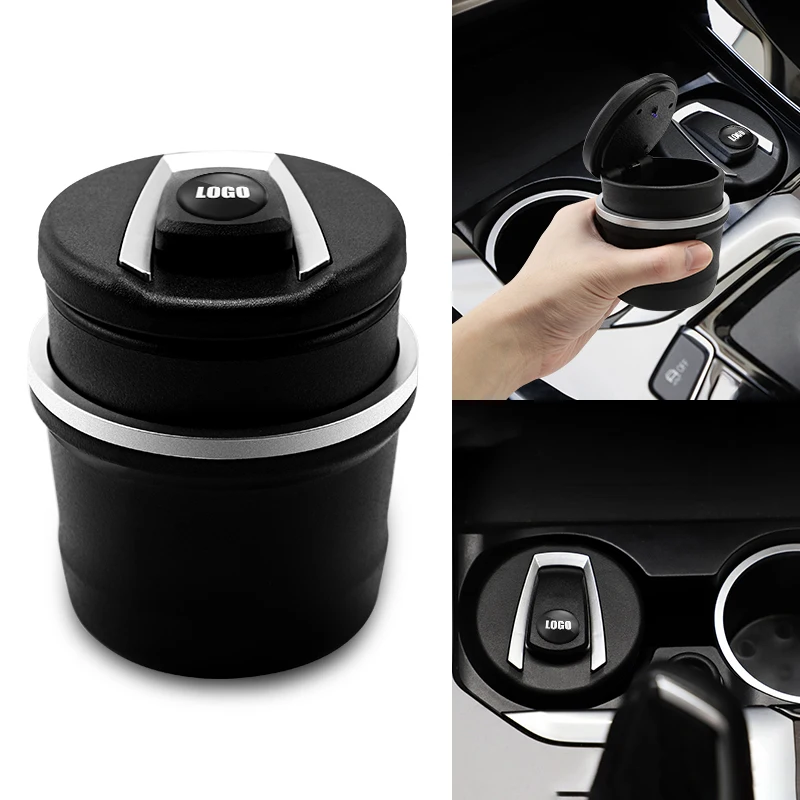 High Quality LED Auto Car Portable Car Cigarette Ashtray Cup Holder Safe And Convenient  For Hot Sale LED Light Car Ashtray
