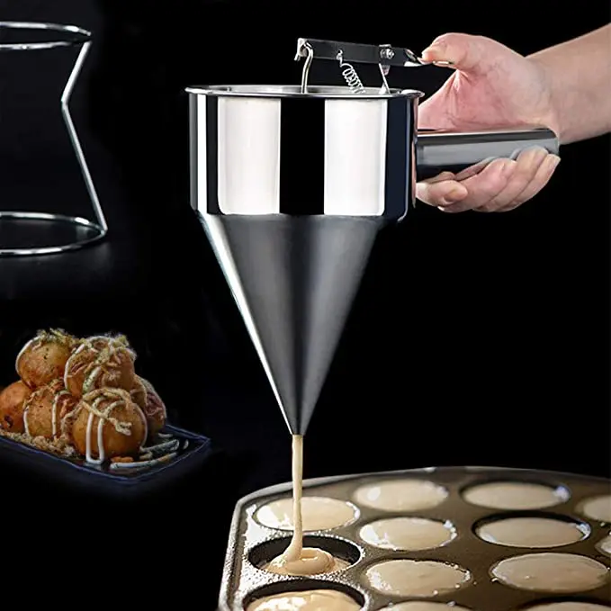 X043 Takoyaki устройство для изготовления шаров воронка-диспенсер инструменты выпечки крепежи пиццы и соуса кухонный гаджет дозатор блинчиков