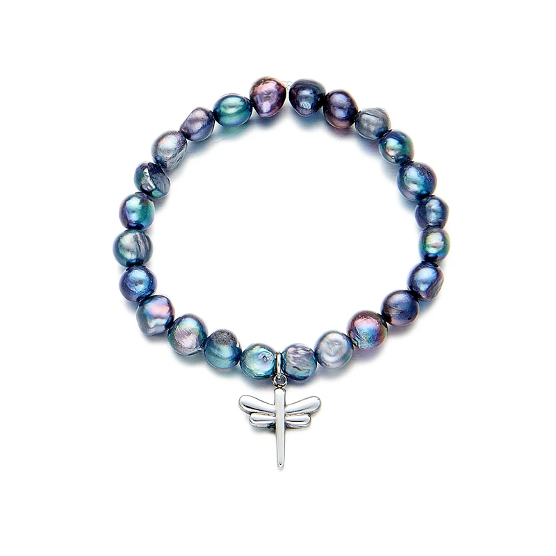 Gold Plated Stainless Steel Bracelets  freshwater pearl bracelet en acier inoxydable dragonfly custom beaded bracelets wholesale