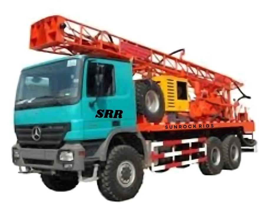 SUNROCK Model 400MTR Truck Mounted Rotary Drilling Rig Heavy Duty Water Well Application with Engine and Pump Core Components
