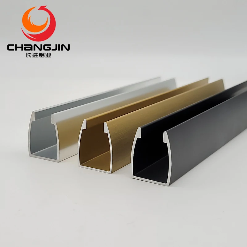 C Channel Metal U Shape Aluminum Extrusion Profiles Shower Glass Profile