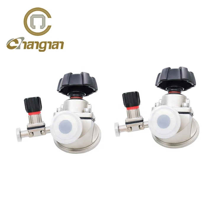 Sanitary stainless steel 316L EPDM PTFE 3 way diaphragm valve