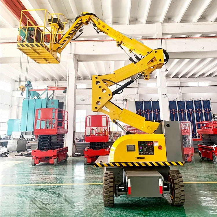 10 to 22 Meter Electric Crank Arm Lift Boom Lift Working 360 Degree Rotating Basket Curved Boom Arm Man Lift