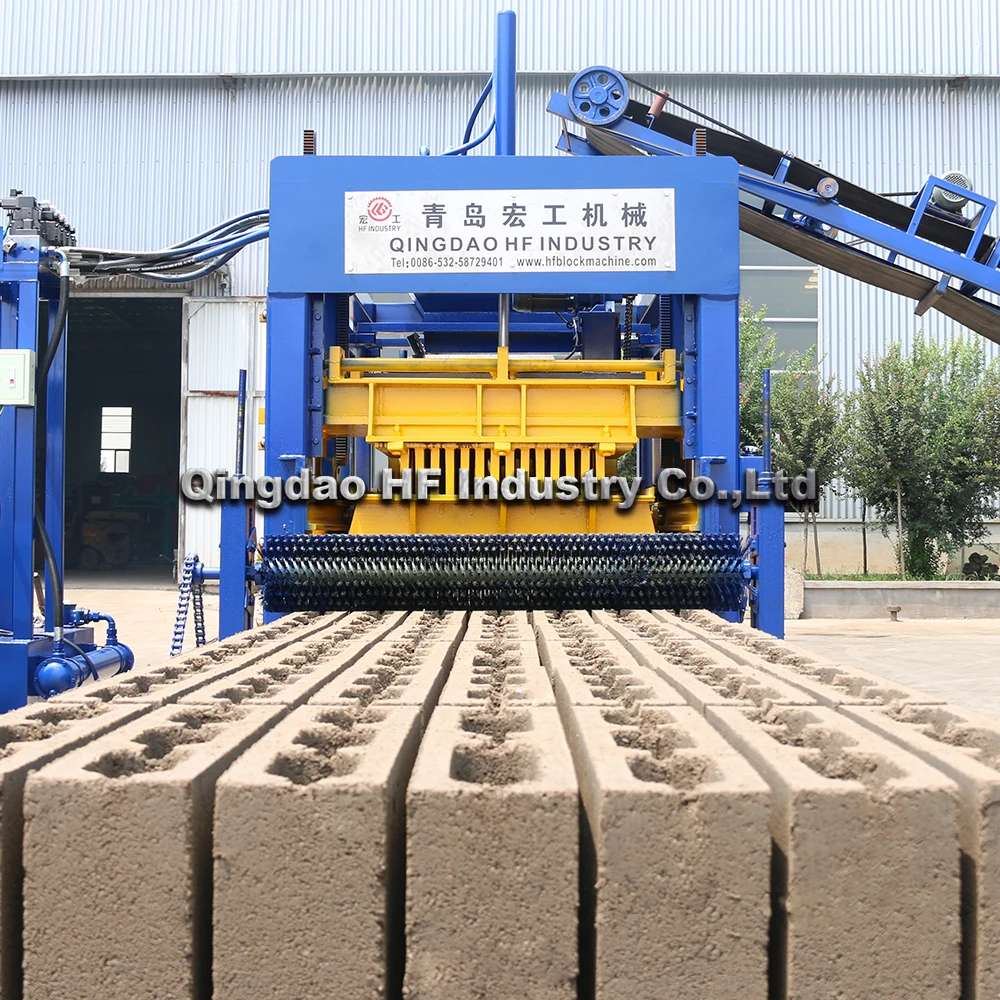  QT8-15 Full automatic concrete interlocking hollow bricks block making machine /Color Paver plant