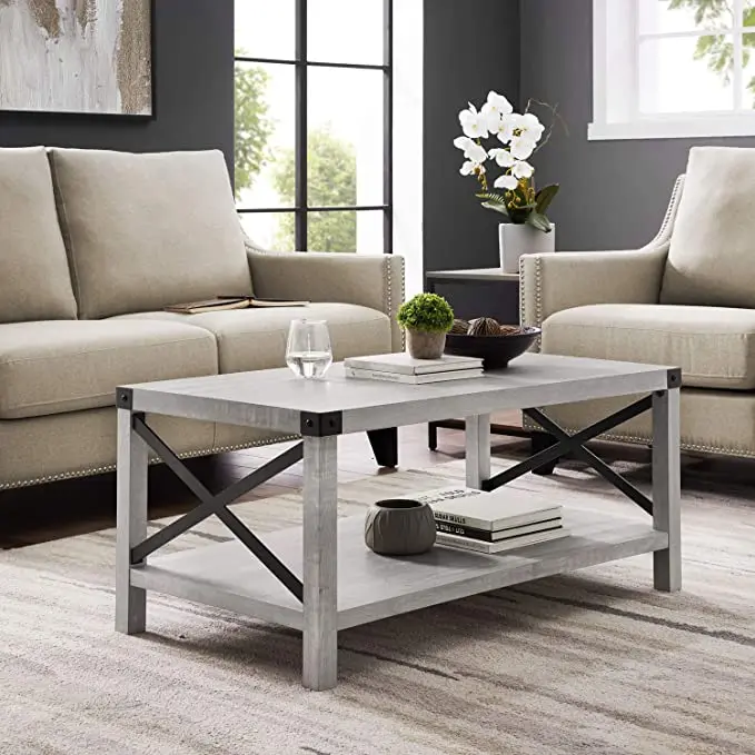 wholesale furniture Relaxliving Modern Design Large Storage Shelf Living Room Coffee Table rattan table