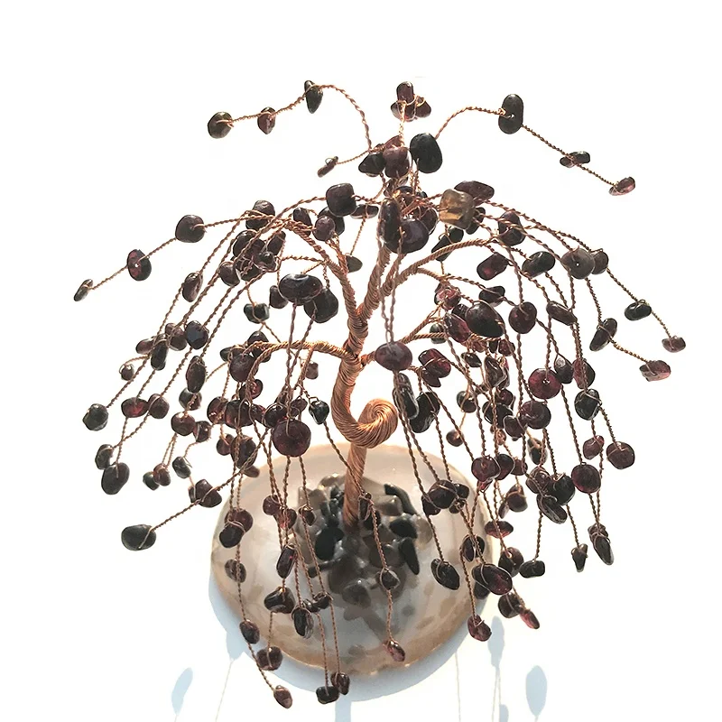 7 Chakra Healing Crystal Tree Wire Quartz Crystals Gemstone Money Tree Feng Shui Figurine Home Decoration