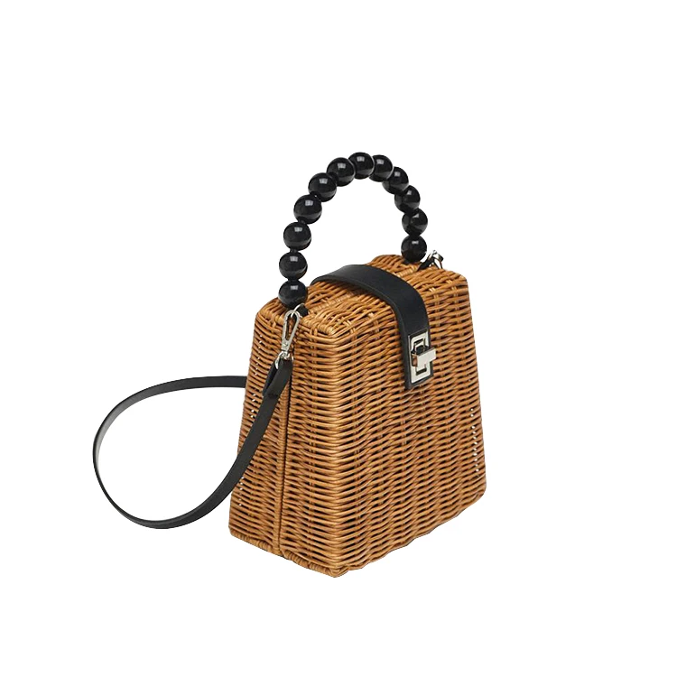 Super September Hot Sale Beach  Straw Bag Personalized Rattan Leisure Package Mini Round Lady Straw Bag
