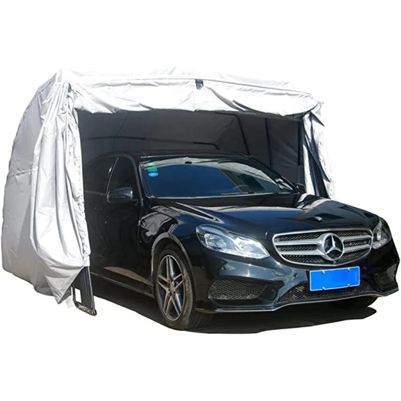Foldable Lockable Carport Shelter Canopy Garage For  Sedan and Suv Cocoon Shape Car Park and House
