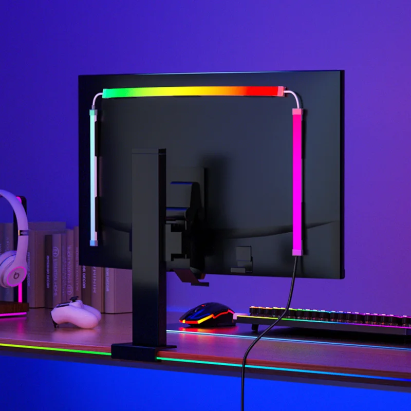 RGB меняющий цвет компьютерный монитор световая панель светодиодная подсветка синхронизированная лента легкий материал для ПК экран