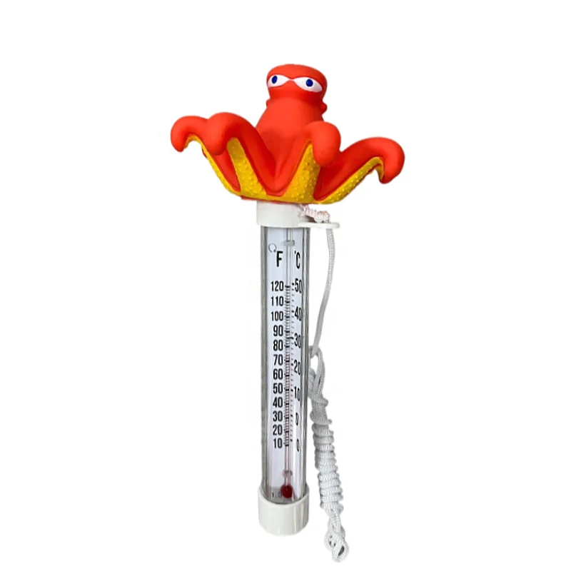 Octopus Large Size Easy Read for Water Temperature with String for Outdoor and Indoor Swimming Pools and Spas