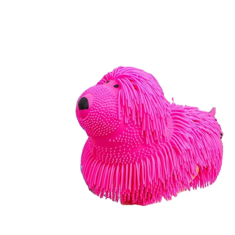 LED light eye fleecy ball vent pressure relief Squeeze Toys Flashing cartoon pressure relief  Squeeze Toys For Girls