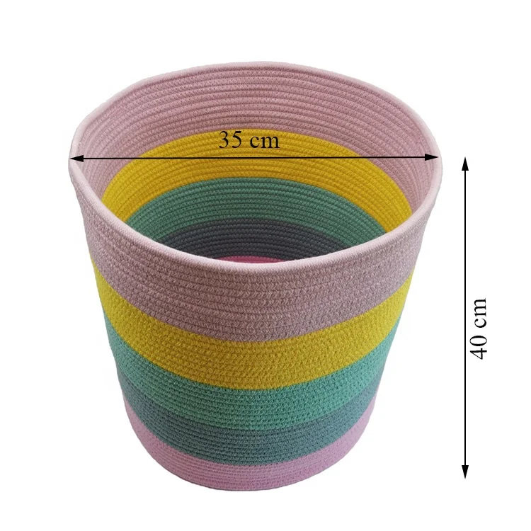 YUJIN XXL очень большая плетеная корзина из хлопкового шнура, плетеная корзина для белья