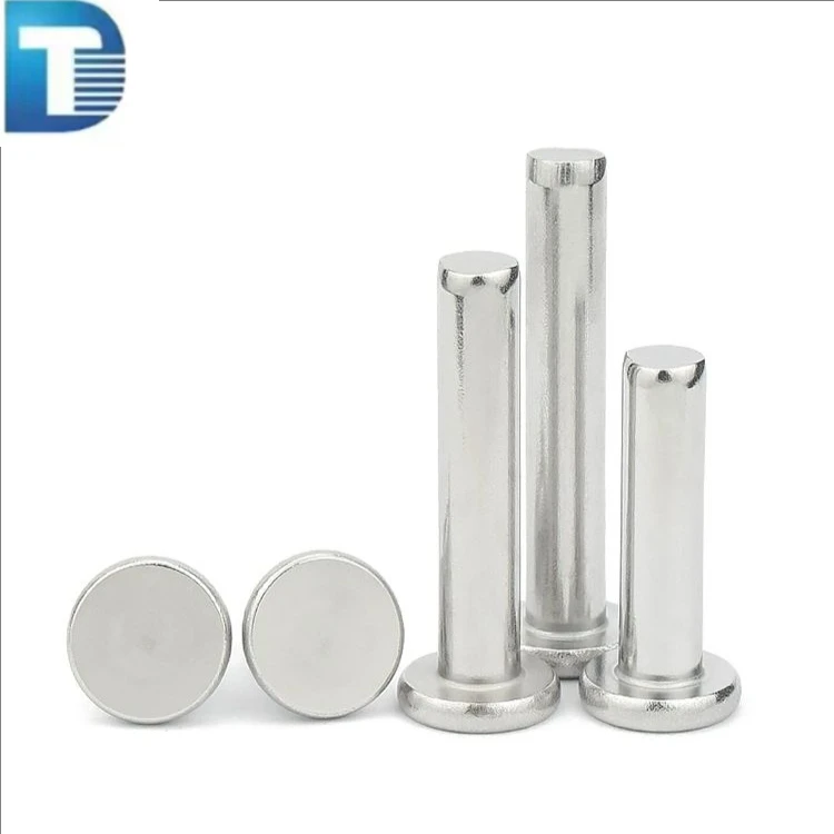 China manufacturer Custom Solid aluminum rivet 1/4 x 1/2 solid steel rivets 8mm M10 Stainless Steel flat round head solid rivet