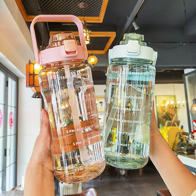Doyoung Private Label Sustainable Reusable Portable Transparent Traveling Workout 2.2l Water Bottle for Sport