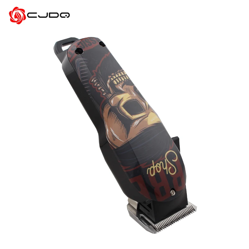 New Skull Pattern Electric Salon Hair Clippers Battery Powered Professional Hair Trimmer For Men Or Baby Hair Cut Machine
