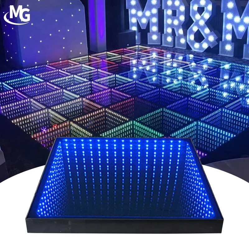 Wedding DJ Party Dance Panel 50x50cm Wired LED 3D Mirror Dance Floor