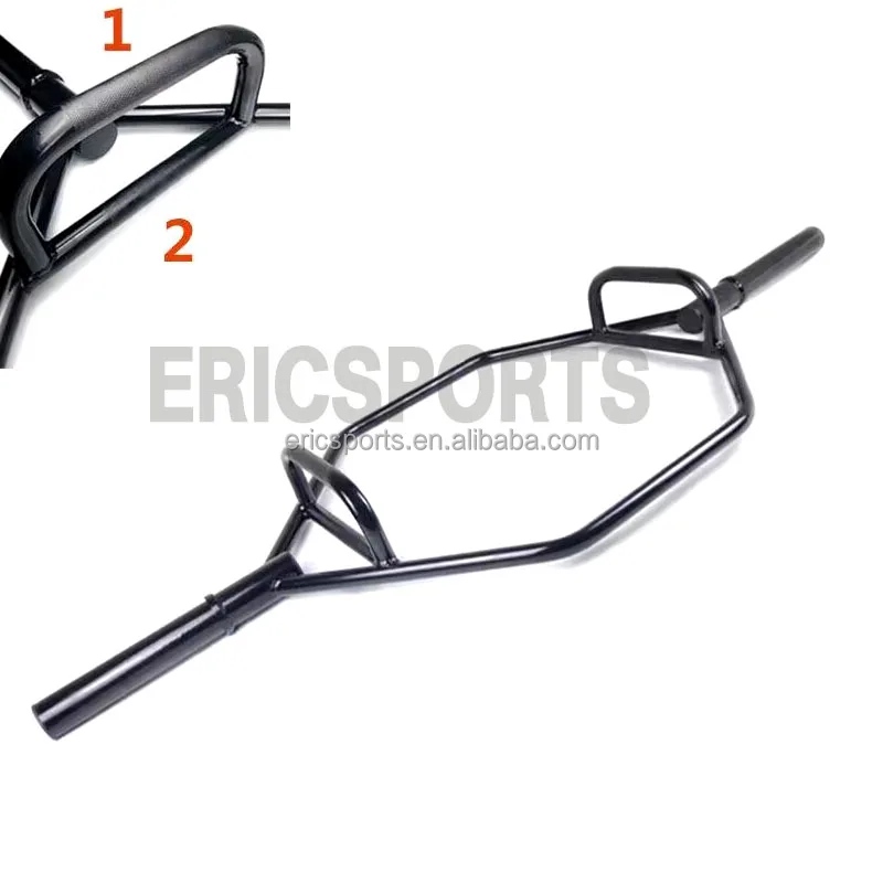 Weights Bar Barbell Weightlifting Powerlifting Chromed Standard Hex Trap Bar