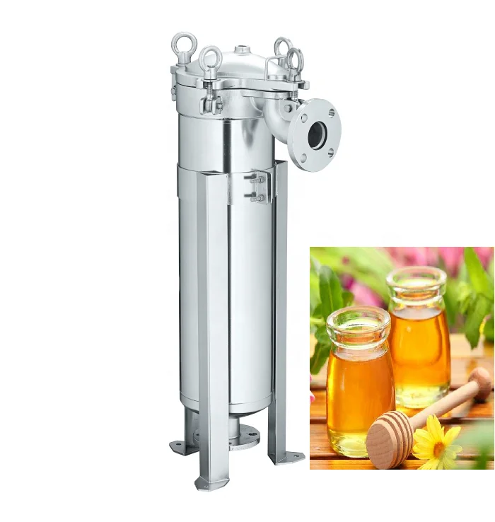 [TS Filter] Fruit Juice Filtration Trolley System 10 Inch SS Cartridge Filter Housing for Wine Manufacturing Equipments