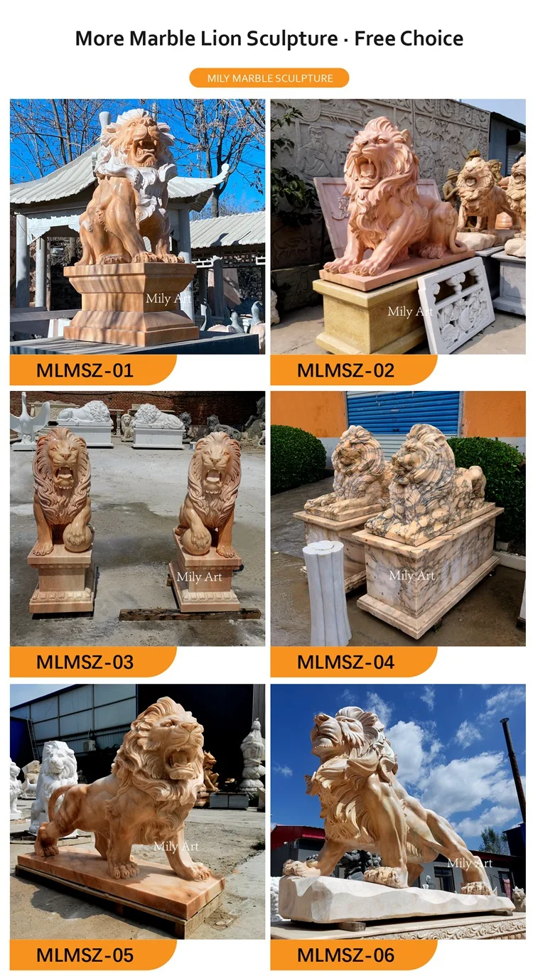 Marble Lion Statue