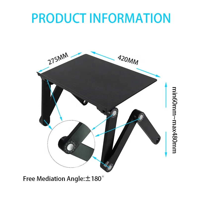 Multifunctional portable folding bed foldable laptop table desk