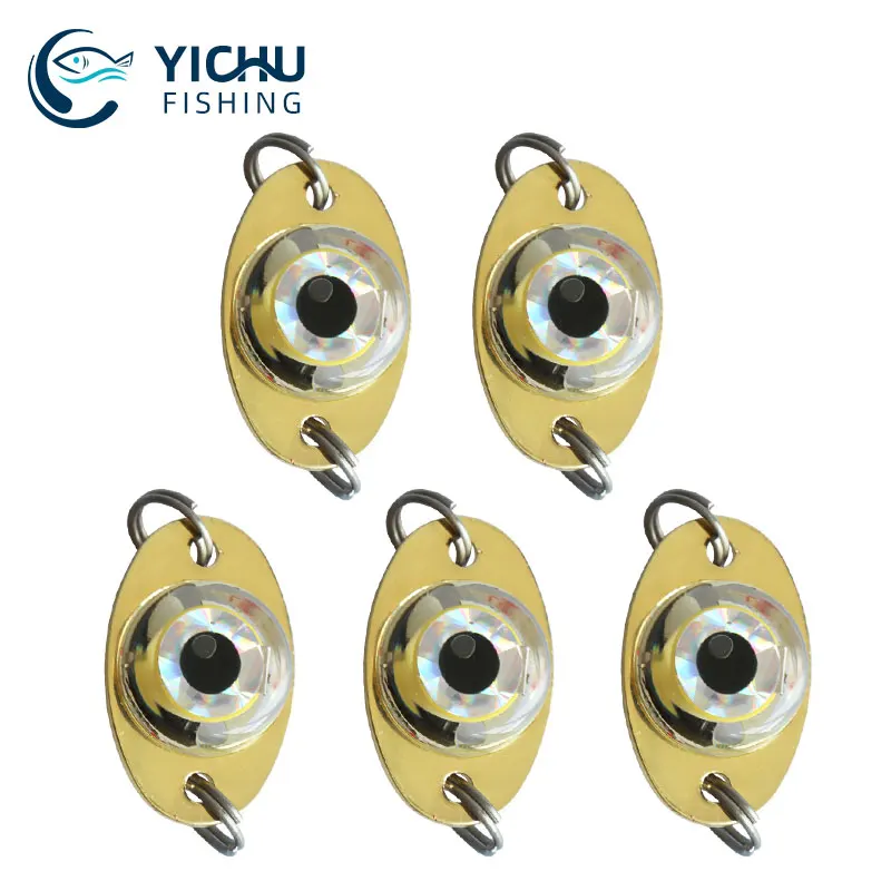 Mini LED Deep Drop Underwater Diamond Light Eye Lure Waterproof Fishing Flashing Light Attract Squid Bait