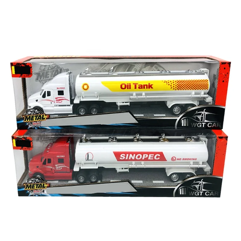 Hot sale alloy model simulation metal oil truck model diecast toy oil tanker truck toy