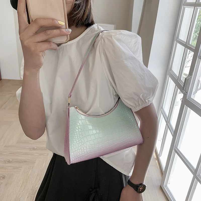 2021 fashion muticolor shoulder bag brand women  high quality pu leather handbags