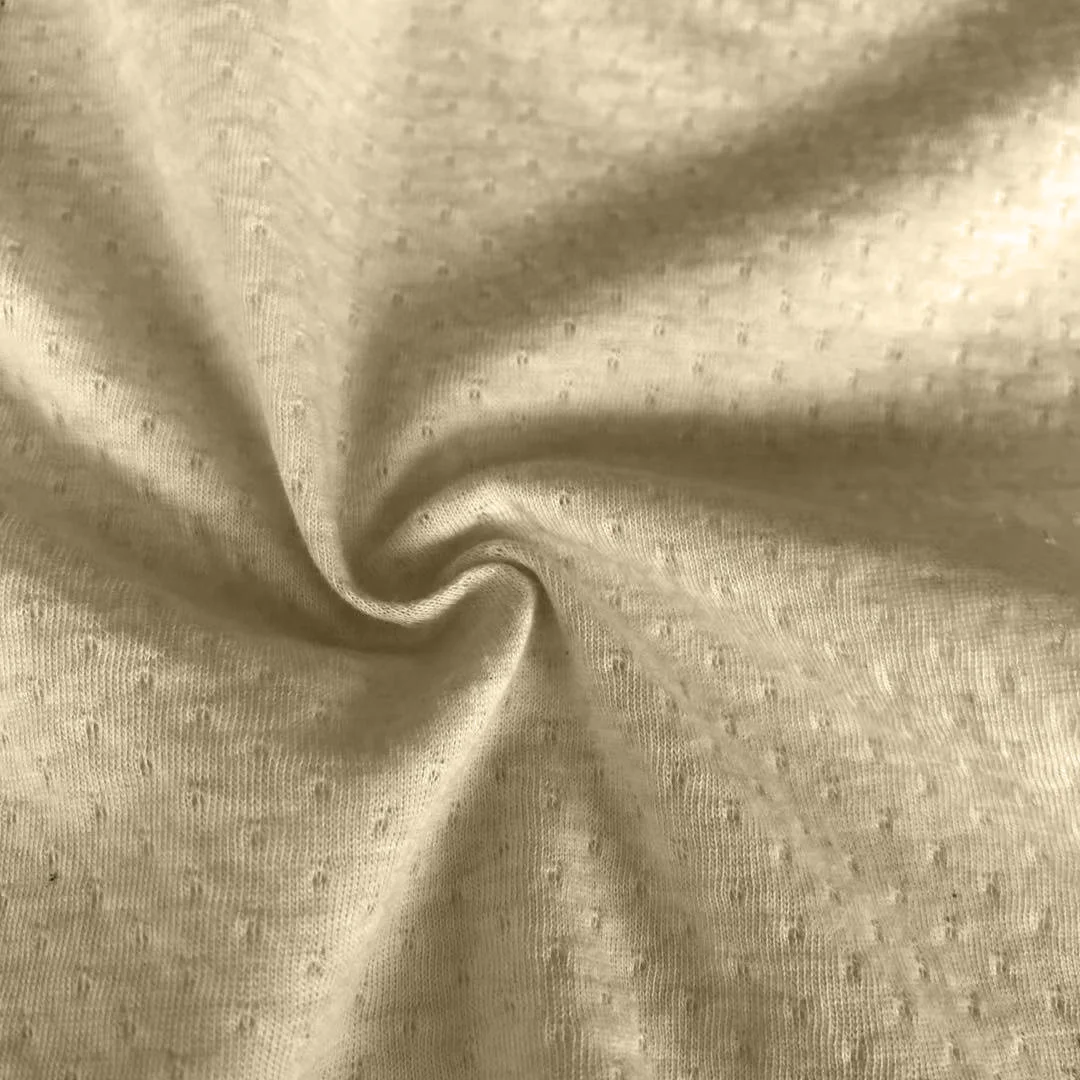 
Small Dot Dobby 100% Colored Cotton Knitted Jacquard Fabric 