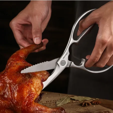 Steel Multifunctional Kitchen Scissors Walnut Scissors Sharp Kitchen Accessories Household Scissors