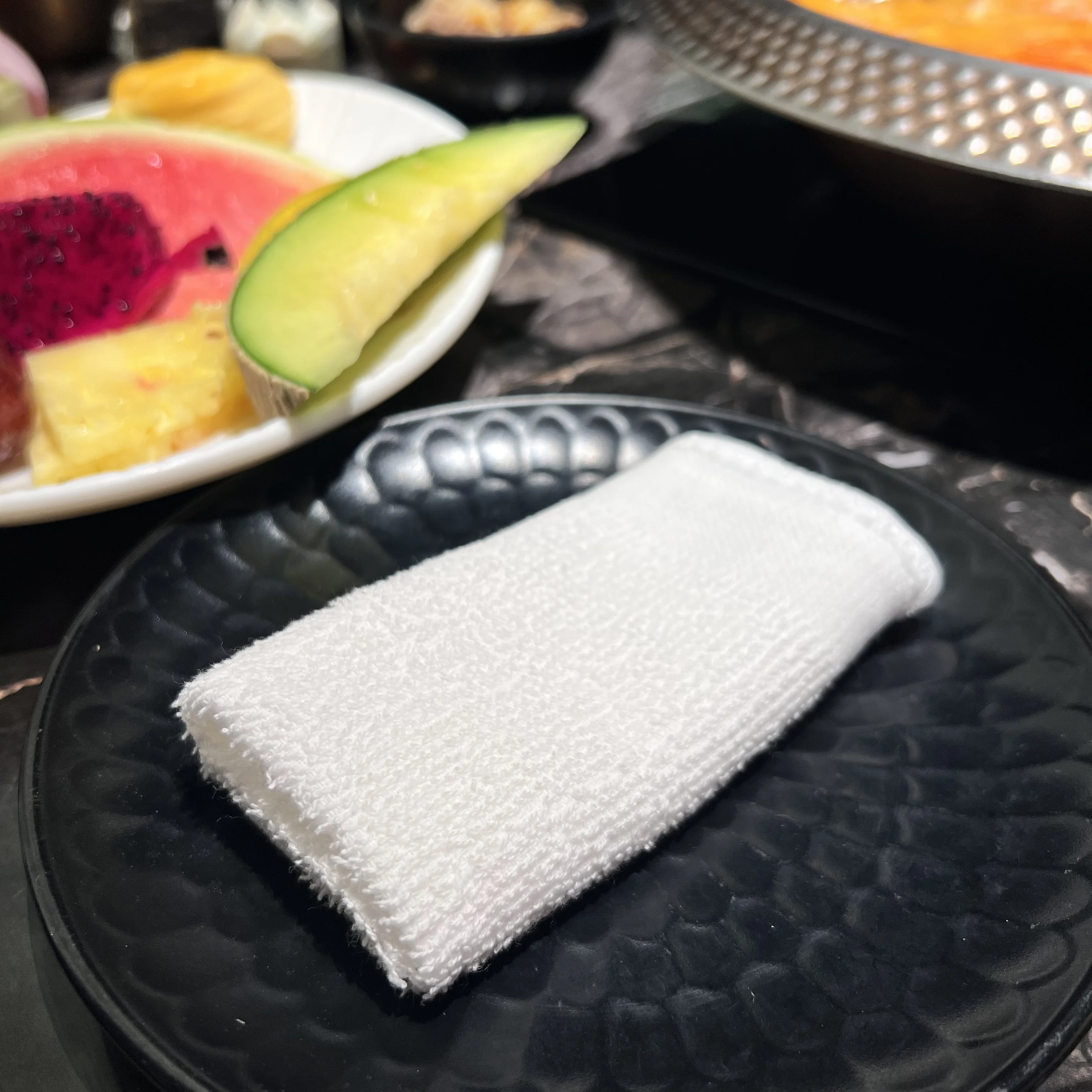 bleach Cotton white small disposable hand face hot and cold oshibori towels for restaurant