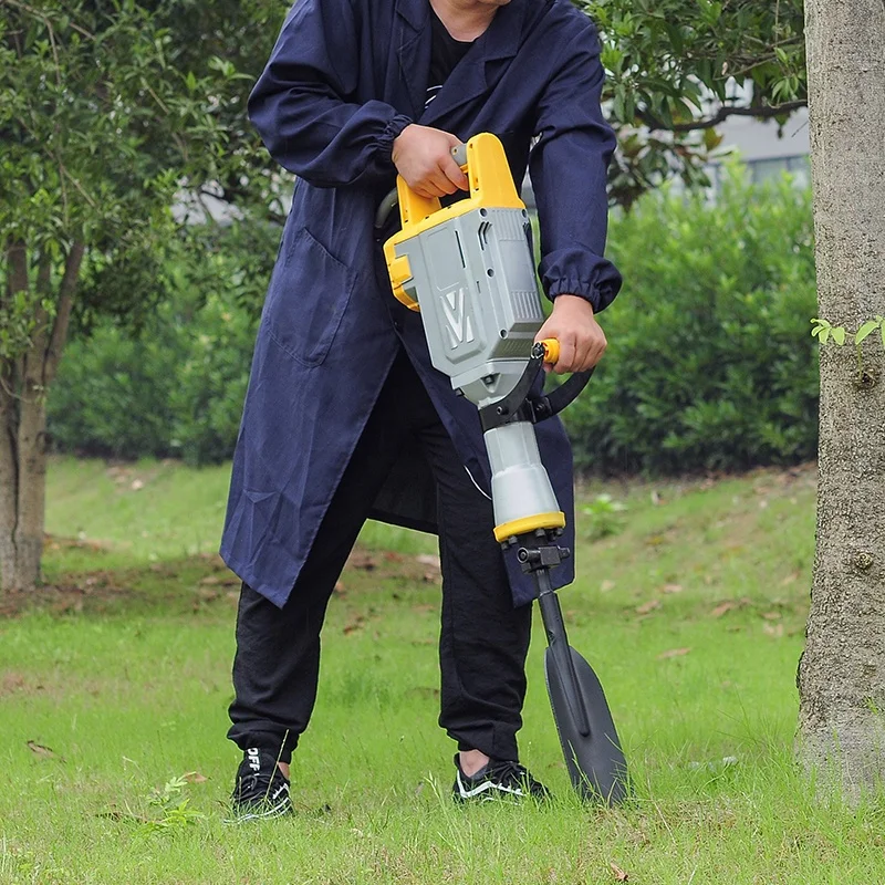 New Multi-functional 1500 W yellow portable tree root cutting machine small manual jack hammer electric with nine working tools