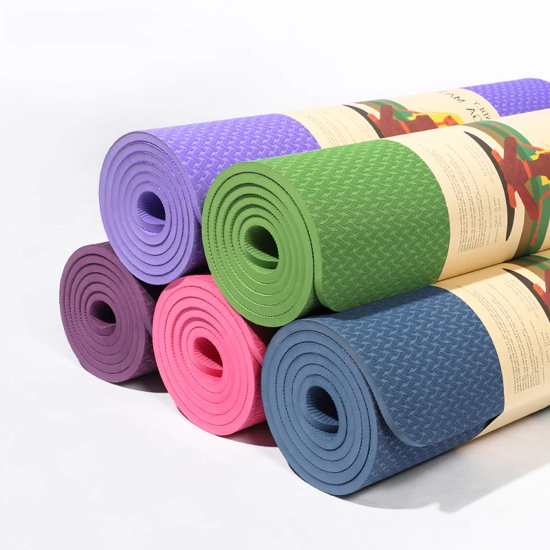 
6mm waterproof fast rebound non-slip Eco friendly TPE yoga mat 