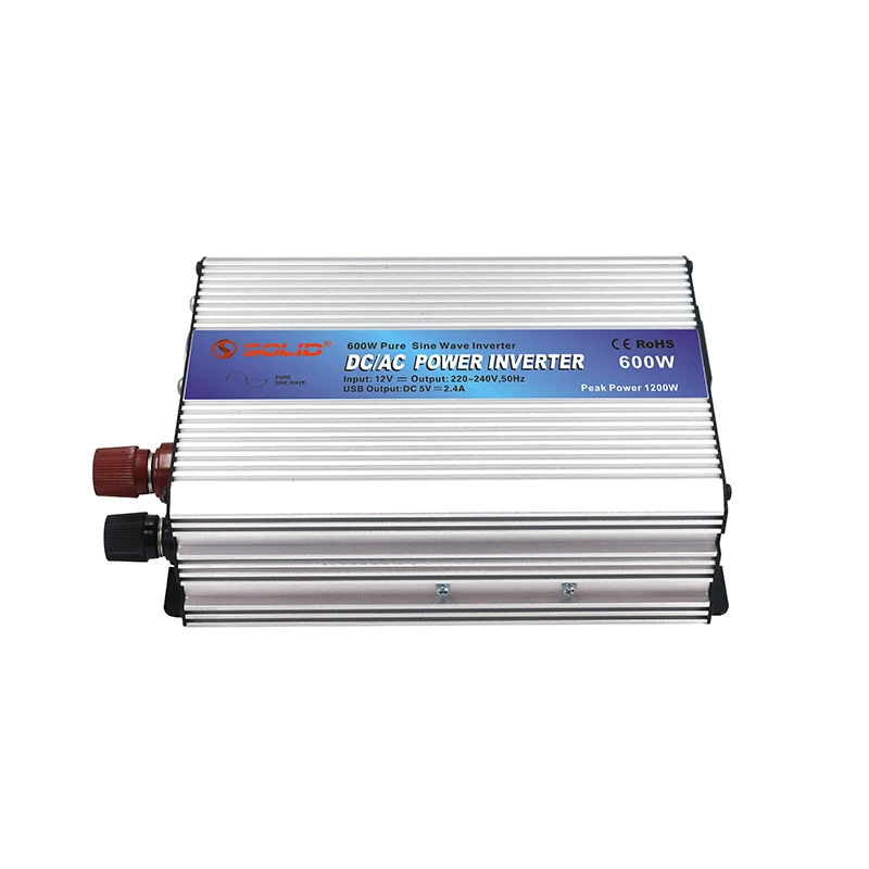Solid Electric Pure Sine Wave Inverter Inversor 600w DC 12V 24V To AC 110V 220V Intelligent Power Inverter 500W