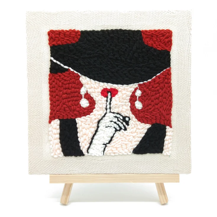 Домашняя игла для перфорации, Набор для творчества для начинающих, инструмент для перфорации с деревянными кольцами, рисунок и инструкция для монах, подарок для детей