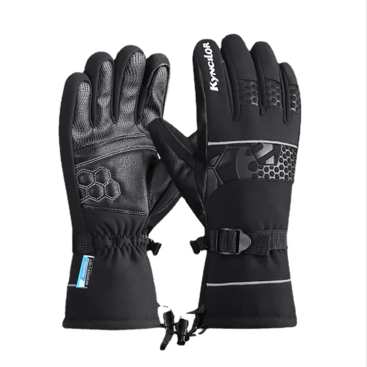 Теплые зимние перчатки для активного отдыха, снега, сенсорных экранов, водонепроницаемые мотоциклетные теплые зимние мужские ветрозащитные лыжные перчатки для вождения