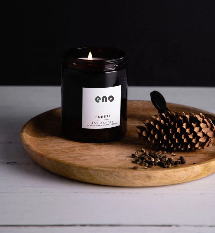 private label custom home decoration healing crystal used luxury glass candle jars soy wax scented candles with lid