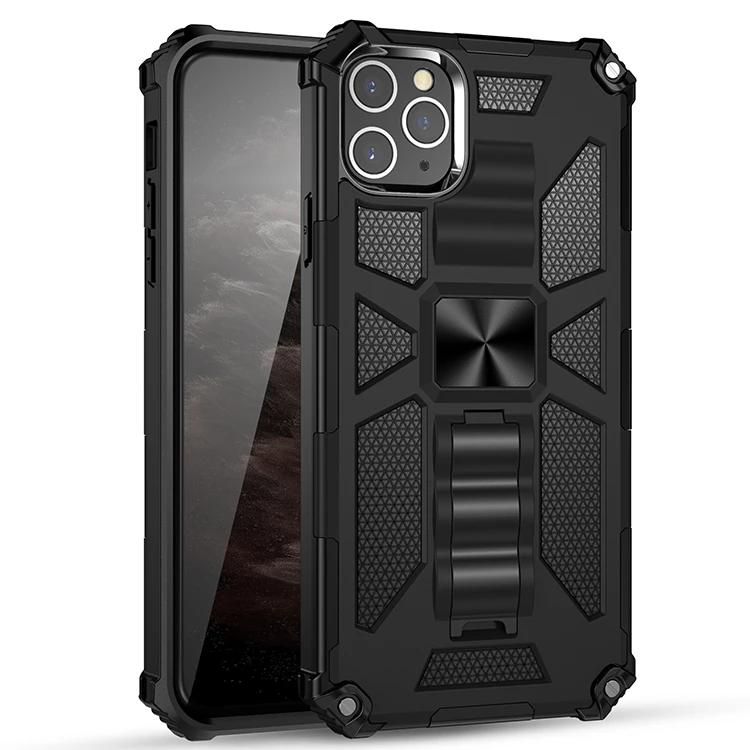 Wholesale price Protective Armor TPU PC Case For IPhone 11 12 pro max, Kickstand Phone Cover for Samsung A02S A52 A72 4G/5G