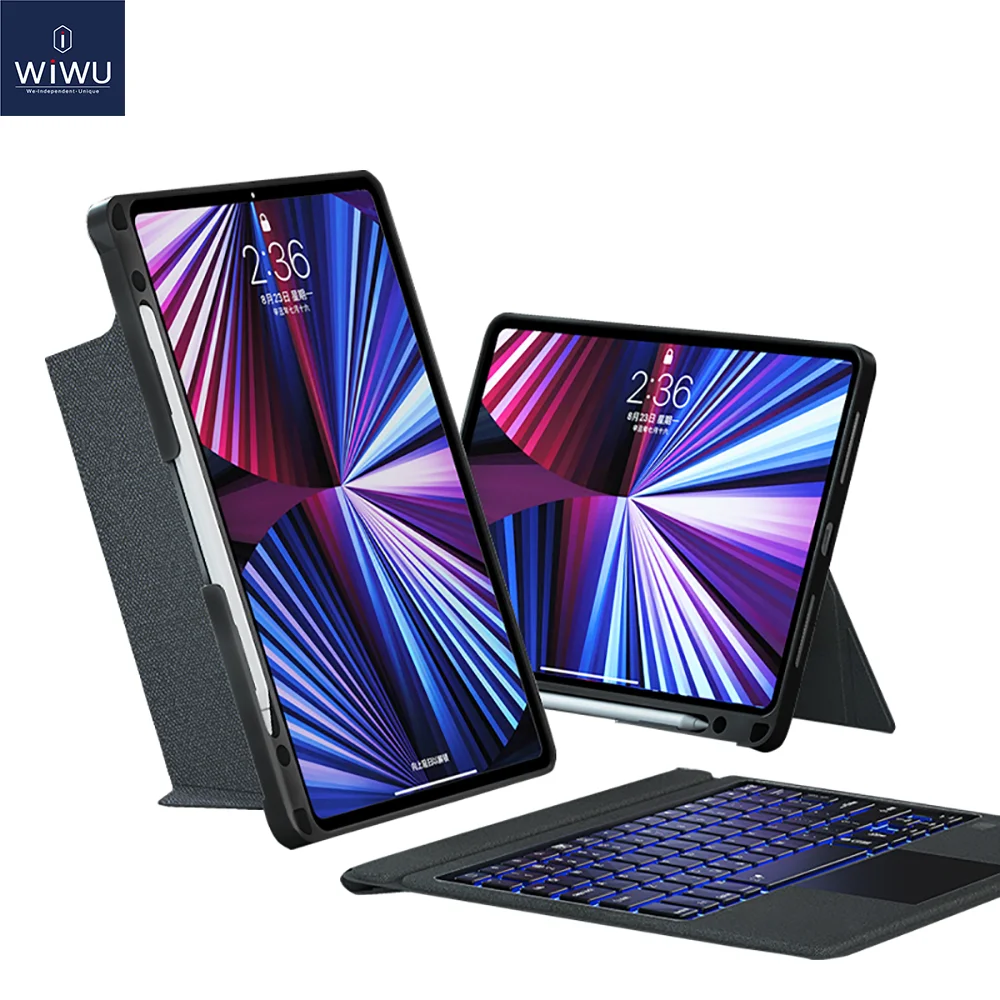 Беспроводная BT клавиатура WiWU для IPad Pro 12 9 Air 4 английская арабская с держателем карандашей 7 цветов