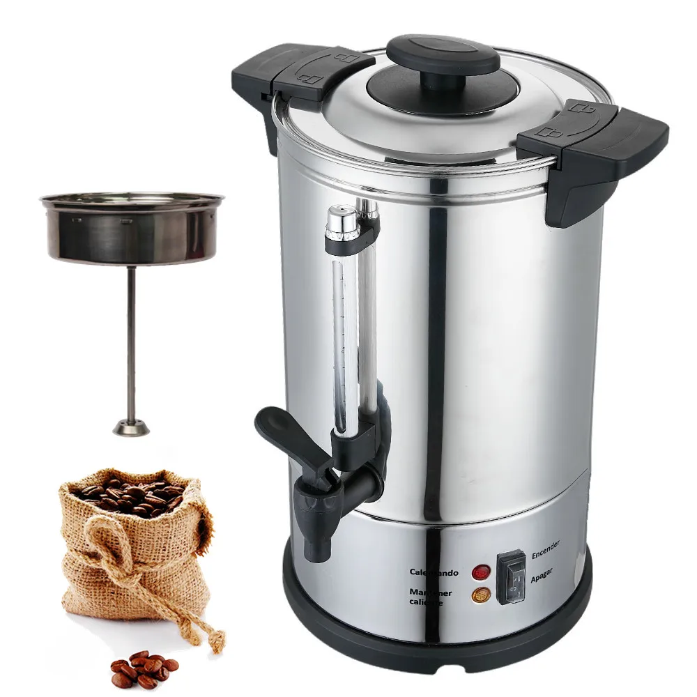 10 Liter Stainless Steel Espresso Retro Coffee Maker Machine Filter Basket Electric Tea Boiler Machine