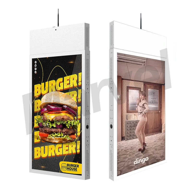 2500 Nits Double Sided Floor Standing High Brightness Hanging Shop Advertising Digital Signage Window Lcd Screen Display