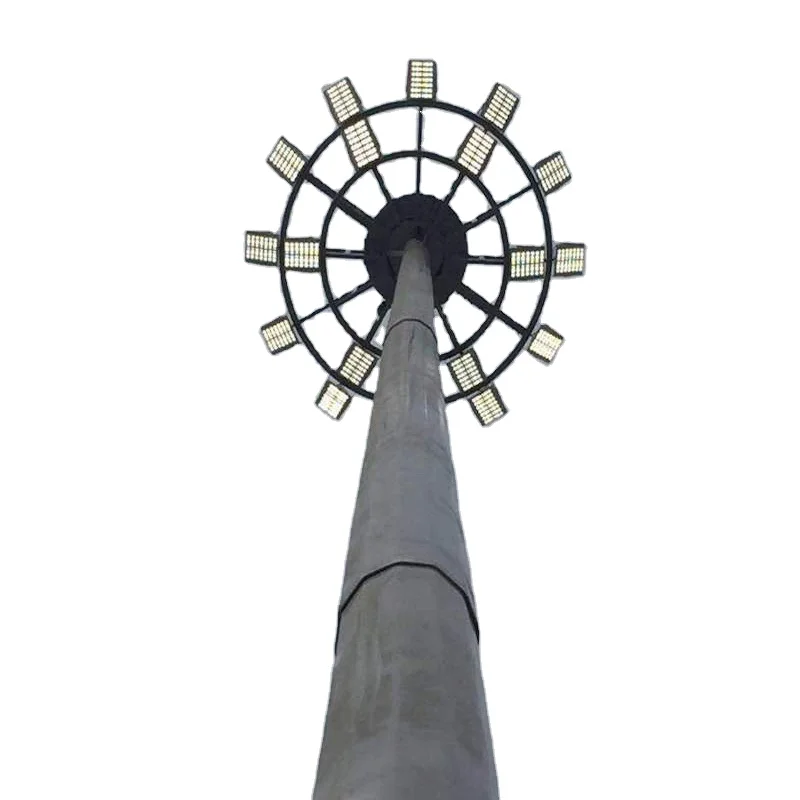Lowering system outdoor 30m led ip65 high mast lighting pole