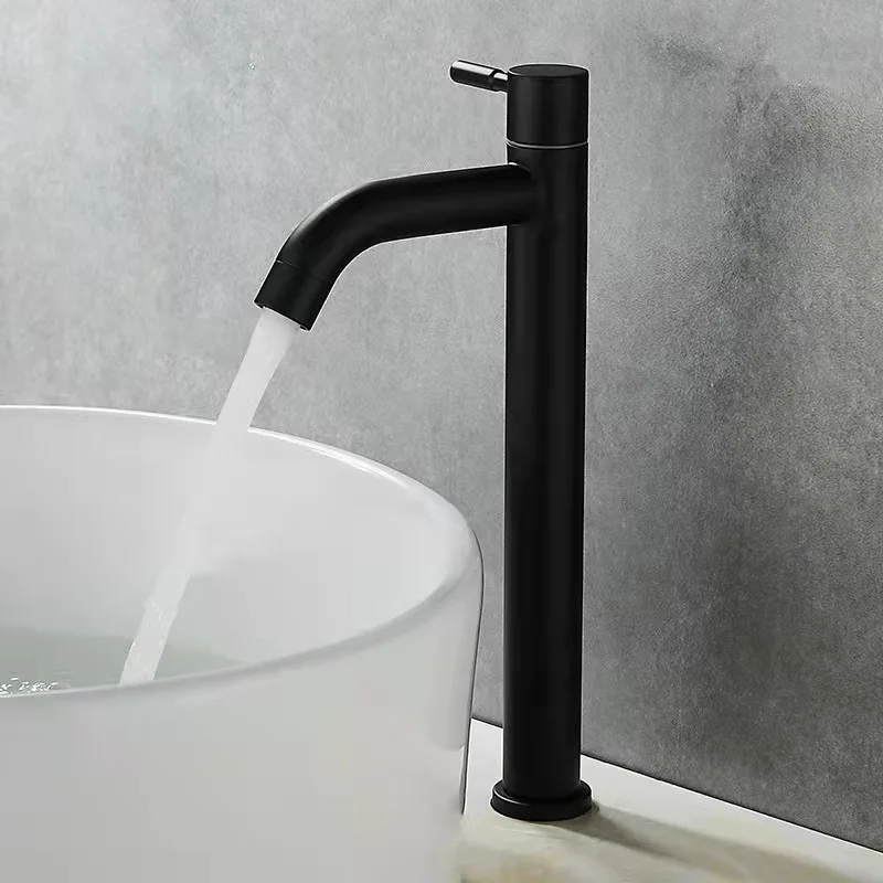 Factory Price Single  Handle Bathroom  Faucet Tap  Stainless steel Basin Faucet  Water Tap