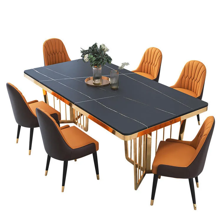 Customized Dining Table Set 4 Chairs Dining Table Set 6 Seater Wooden Modern Dining Table Chair Set