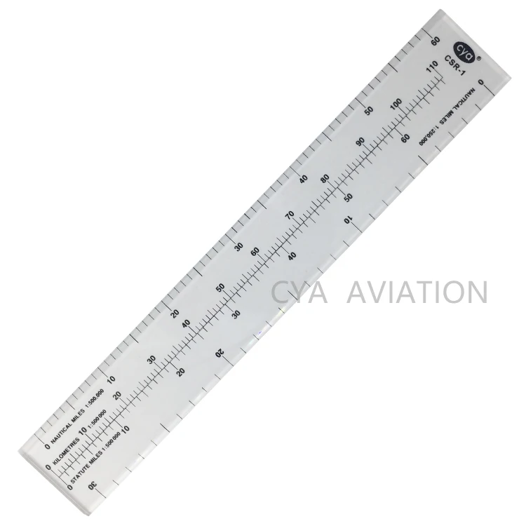 Acrylic Nautical Miles Map Reading Student Scale Ruler for Pilot Students Study Use 1 : 500,000 / 1 : 250,000 CSR-1