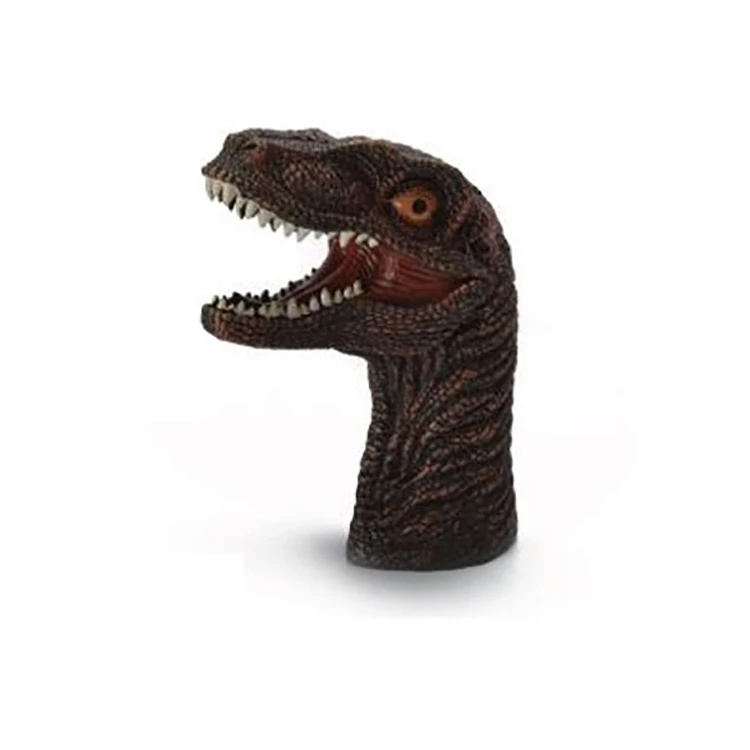 
Hot selling entertainment dinosaur series soft rubber toy hand puppet 