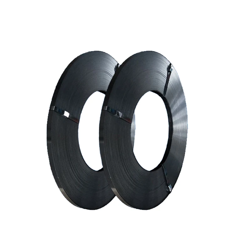 Manual strapping with High tensile strength brown color painted steel strapping band steel strapping 19mm black