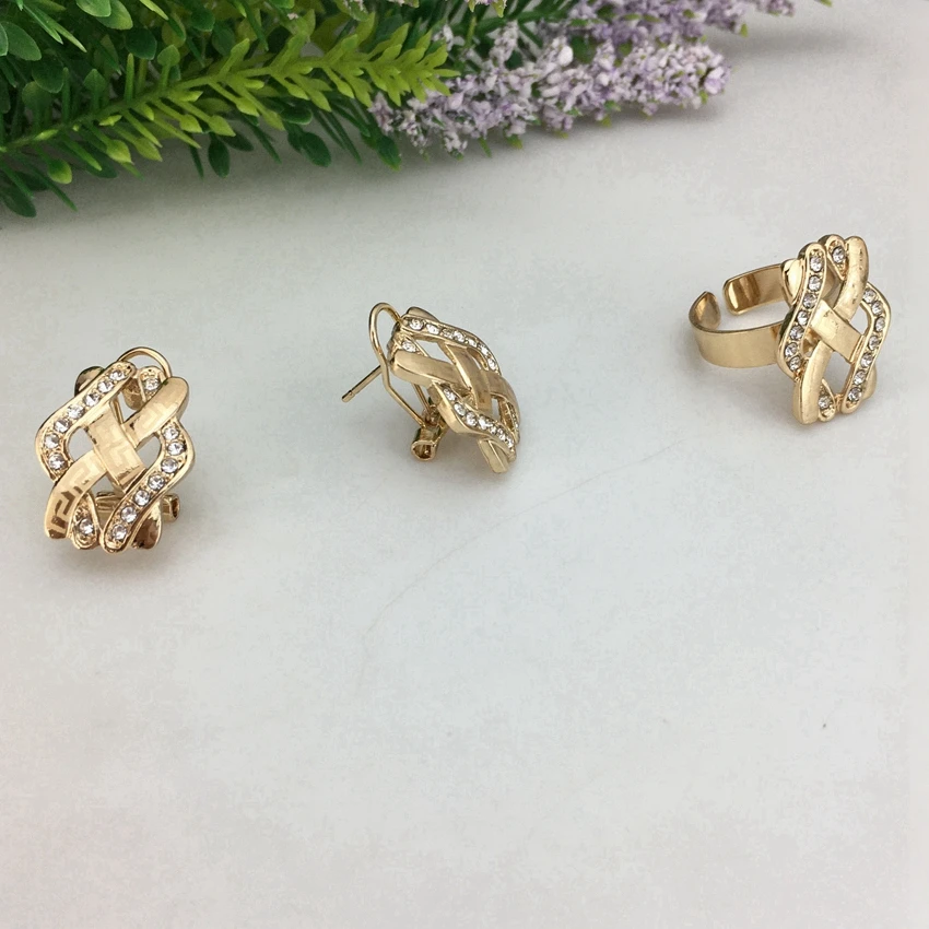 Yuminglai FHK11477 new fashion jewelry, gold plated earrings, bracelets, necklaces,  18K gold plated jewelry set