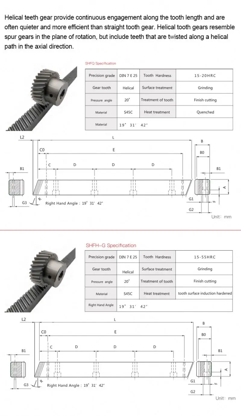 China rack pinion gear wholesale Mod Pitch M3 M5 Rack and Pinion